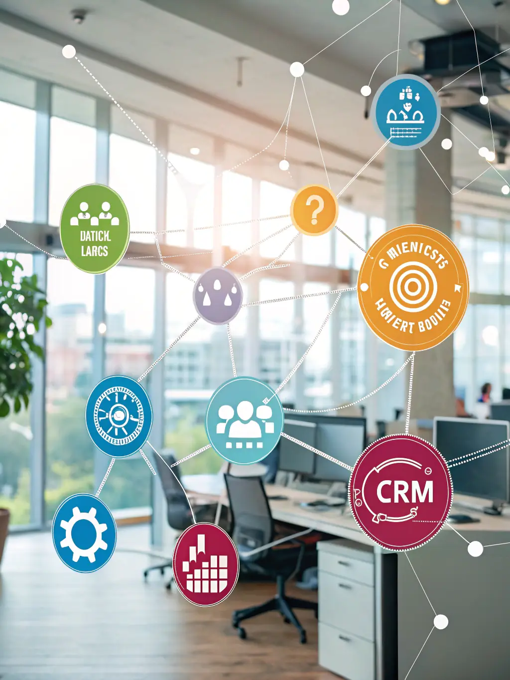 A visual representation of Brutus CRM seamlessly connecting with other popular CRM platforms, showcasing data flowing between systems.