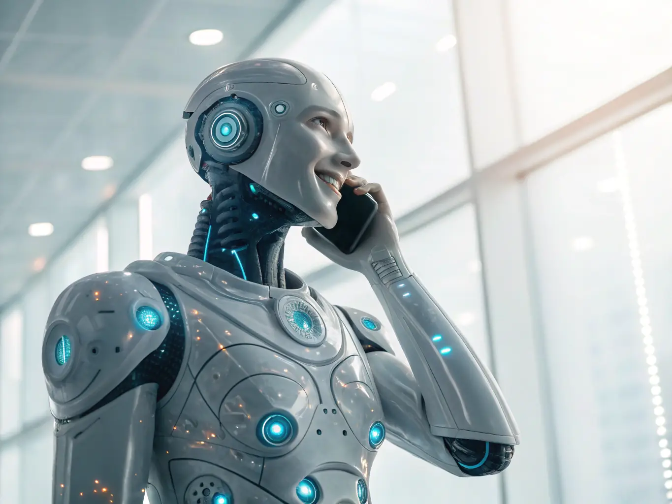 A stylized image showing a call being summarized in real-time, with AI algorithms extracting key information and action items within the Brutus CRM interface.